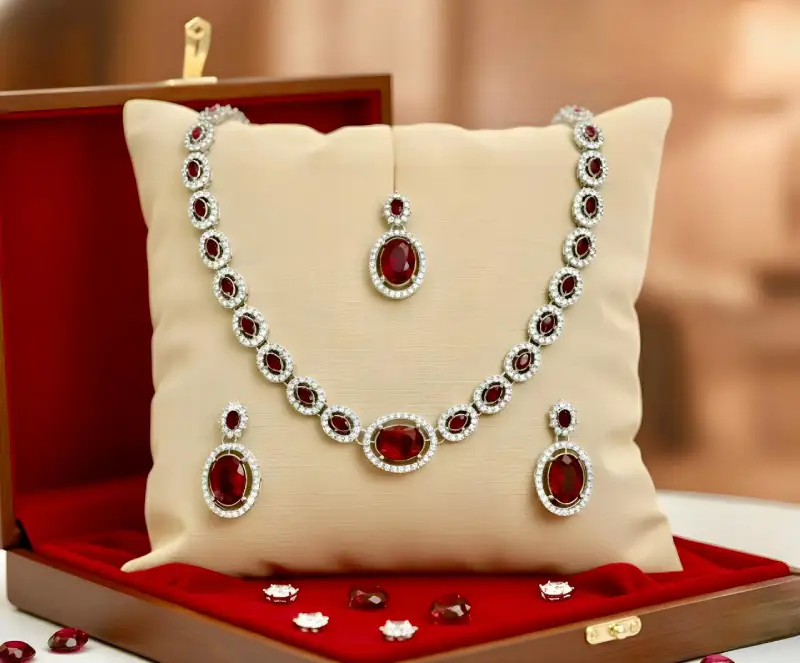 Red Chokar style Necklace